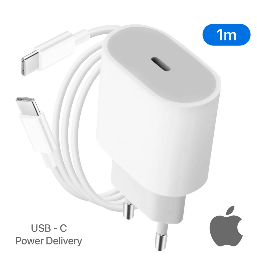 Carregador principal Cabo USB-C USB-C para USB-C 1m Apple Branco